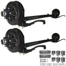 27A75TASLHC      6008 lb TANDEM 4" DROP 8 on 6.5 w/ 2 pair Hydraulic Brakes SL Springs