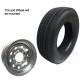 62-TR16WG85M     ST235/85R16 Trailer Tire & Wheel  8 bolt White MOD 